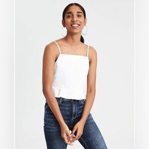 American Eagle cropped peplum top